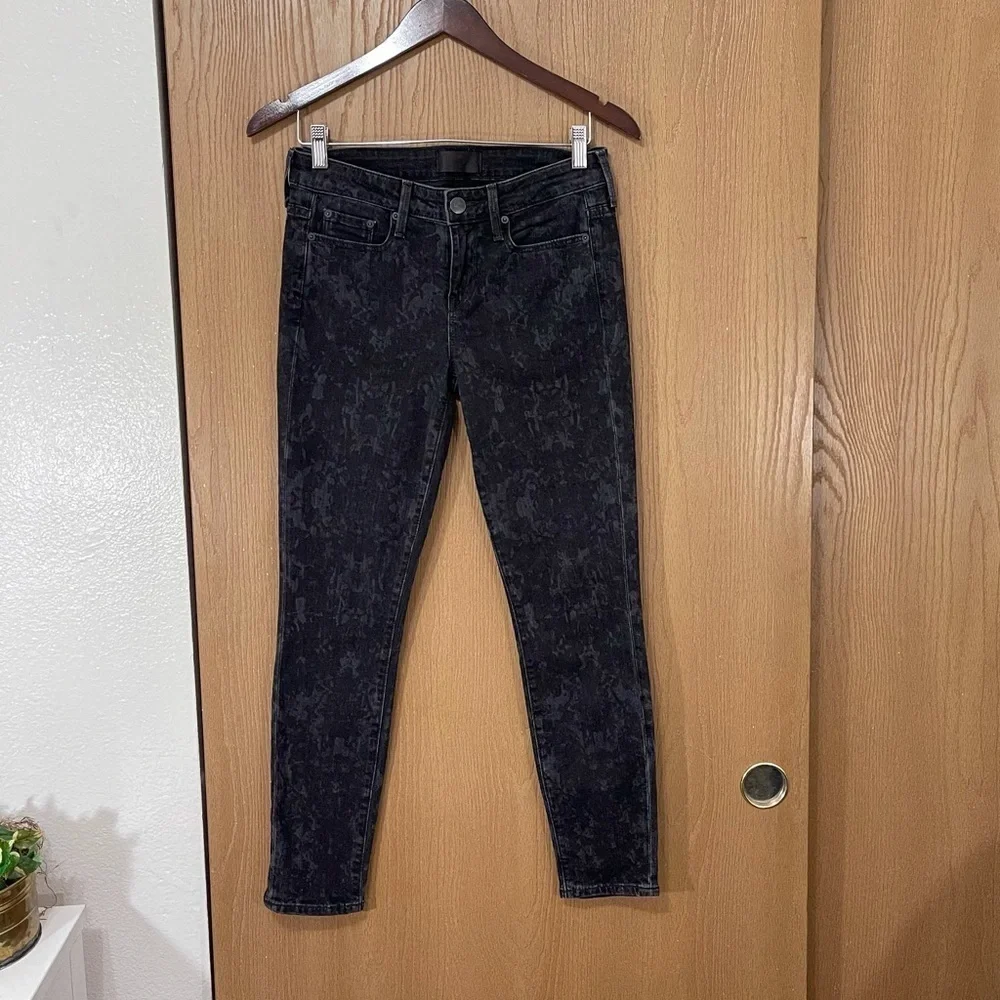 Vince Dylan Ankle Skinny Jeans Stretch Black Floral Women’s Size 26 - Picture 1 of 6